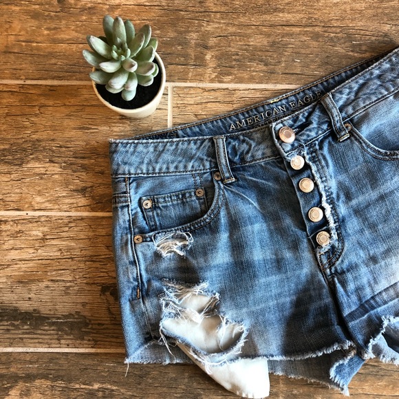 American Eagle Outfitters Pants - 🌿 AEO | High Rise Festival Button Fly Jean Shorts